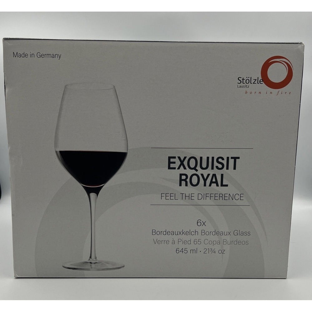 Stolzle Lausitz Bordeaux Glass Set Of 6 21 3/4 oz